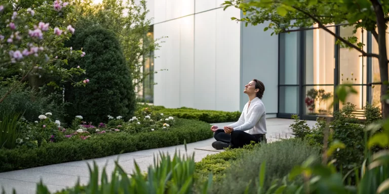 Growing in our relationship with God through quiet reflection in a peaceful garden.