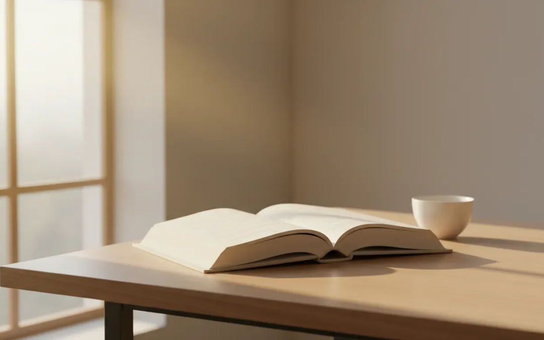 Open book in warm morning light for A Course in Miracles beginner guide