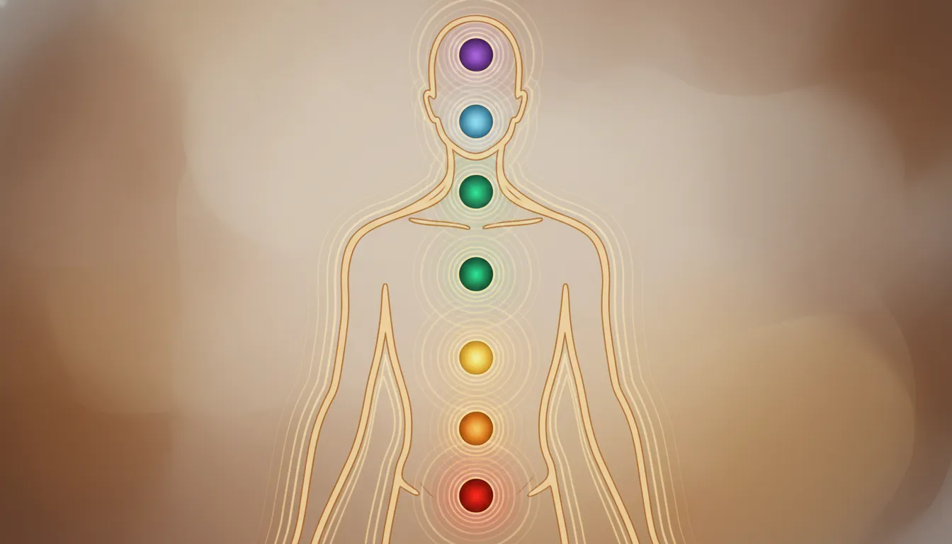 Chakra system diagram showing energy centers for clearing spiritual blockages