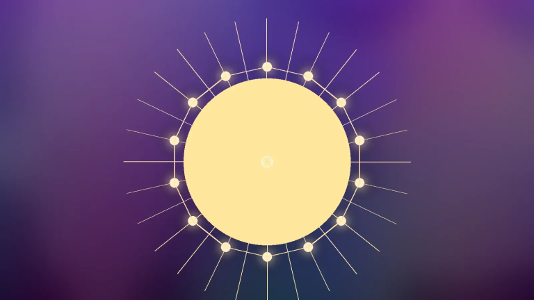 Online spiritual awakening circle gathered around healing light