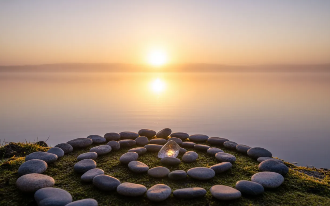 Sunrise over a calm lake symbolizing honest spiritual healing