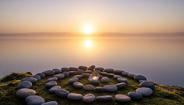 Sunrise over a calm lake symbolizing honest spiritual healing
