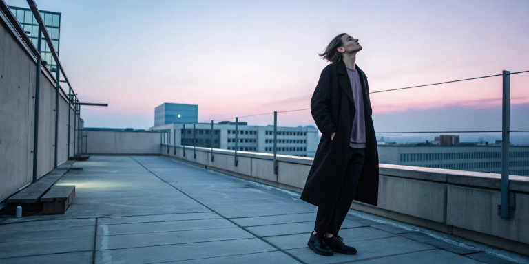 Woman on a rooftop at sunset learning to trust God with her sacred desires.