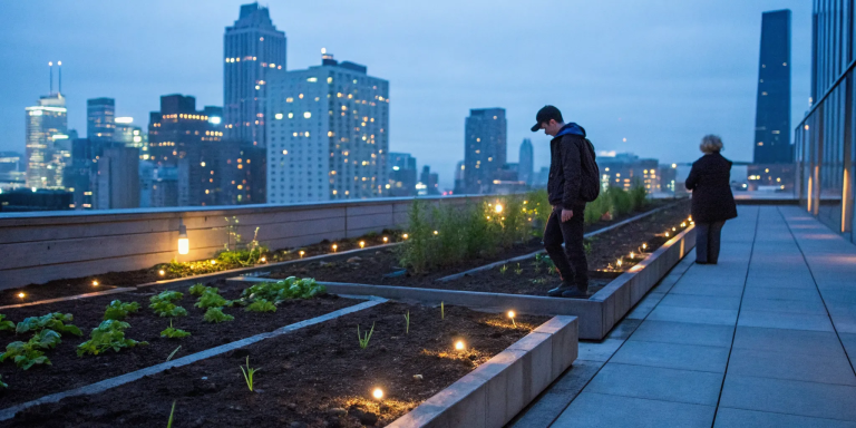 A rooftop garden showing the spiritual harvest that comes when you sow to the Spirit.